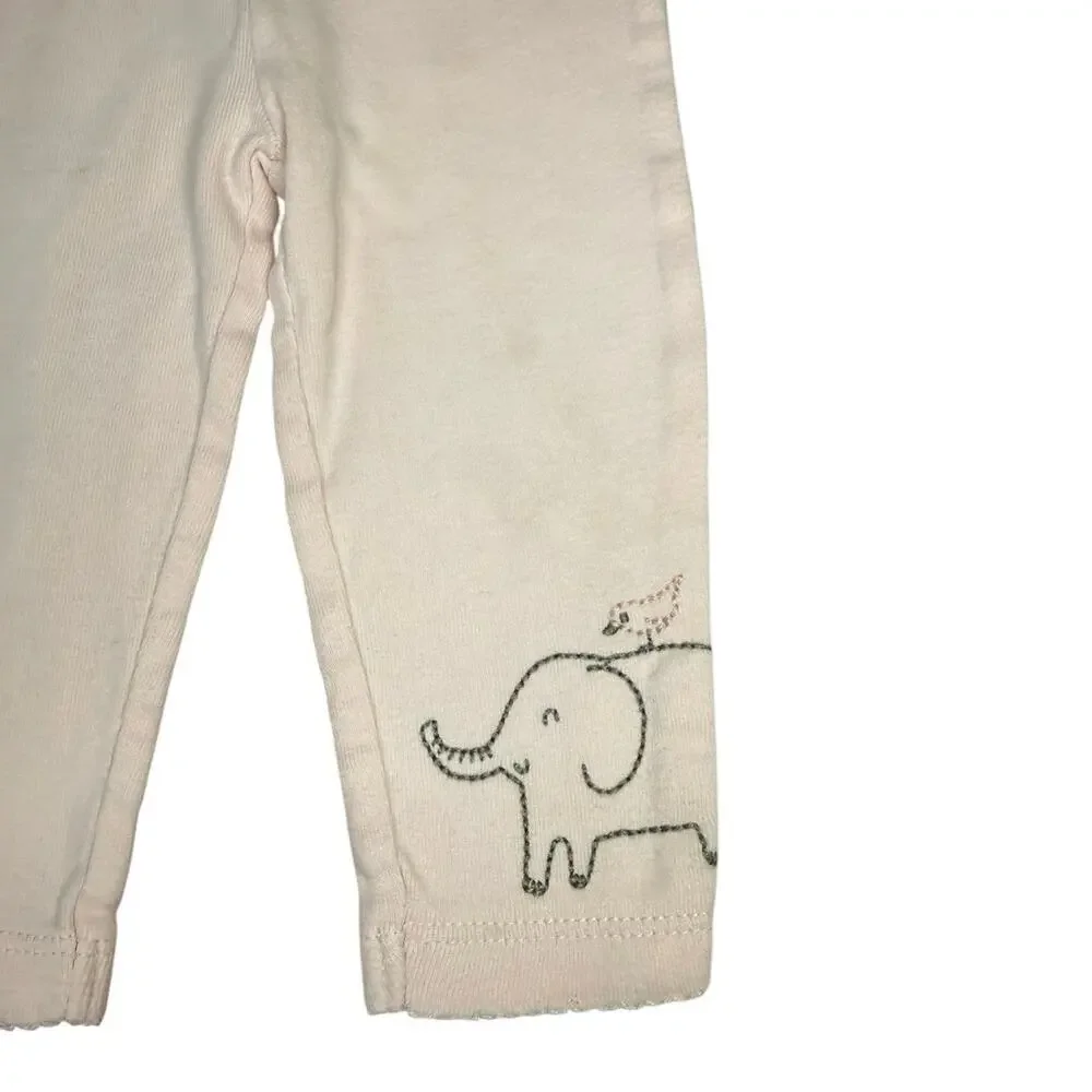 Carter's Legging Pants Baby Girl Elephant Pink 6 Months